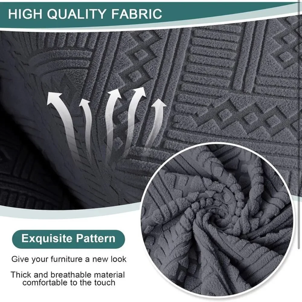 Stretch Recliner Loveseat Sofa Covers Console Pockets, 4-Pieces Reclining